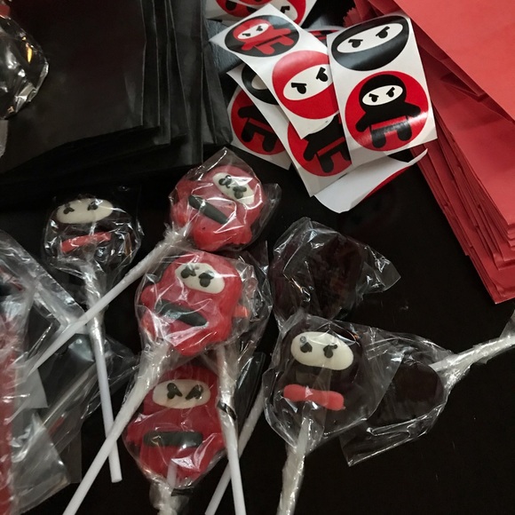 Ninja Birthday Party - red and black color scheme - Picture 7 of 8